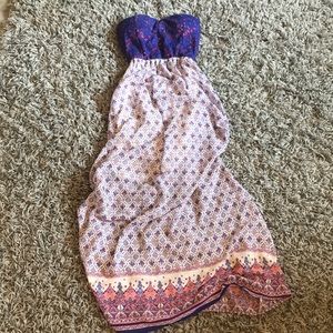 Strapless maxi dress